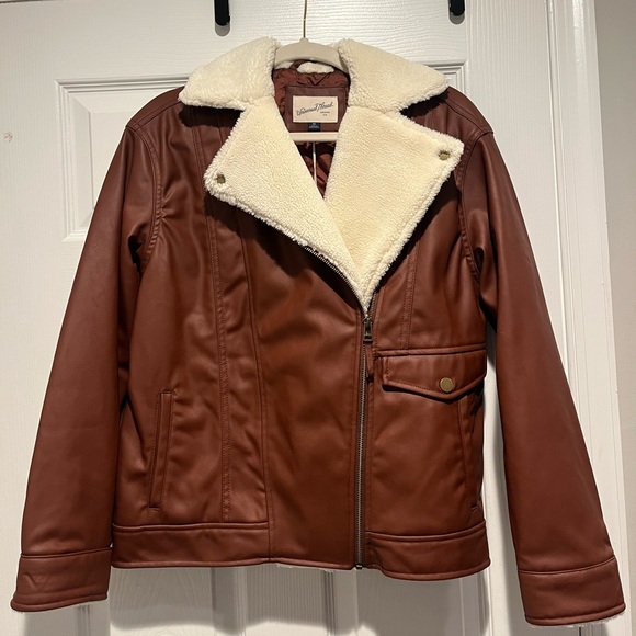 Universal Thread Faux Leather Bomber Jacket - Picture 1 of 3